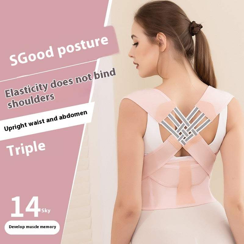 Breathable invisible back correction band posture corrector in multiple sizes and webbing colors