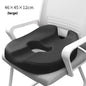 Black memory foam hemorrhoids cushion with hollow breathable design for long sitting