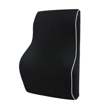 Black memory foam office seating back cushion with breathable mesh cover