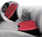 Thickened black car seat cushion with waist support for all-season comfort