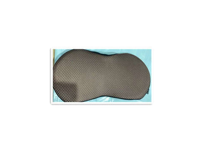 Thickened black car seat cushion with synthetic fiber filling and waist support for all-season comfort