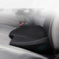 Thickened elegant black car seat cushion with synthetic fiber filling and waist support for five-seat cars